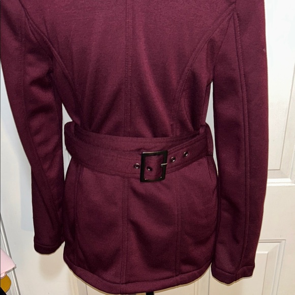 Rue21 Women's Burgundy Double-Breasted Pea Coat - Picture 11 of 16